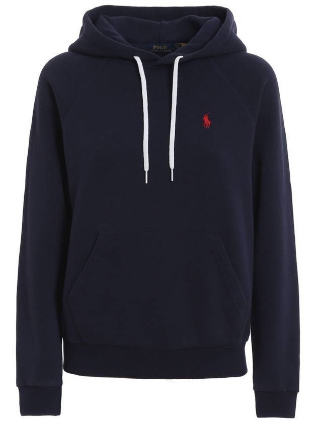 Women's Embroidered Logo Long Sleeve Hoodie Navy - POLO RALPH LAUREN - BALAAN 1