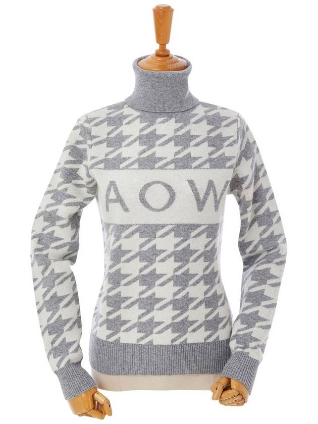 HOUNDTOOTH CASHMERE KNIT PULLOVER - AOW - BALAAN 2