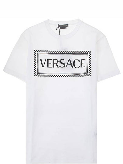 Box Logo Printed Short Sleeve T-Shirt White - VERSACE - BALAAN 2