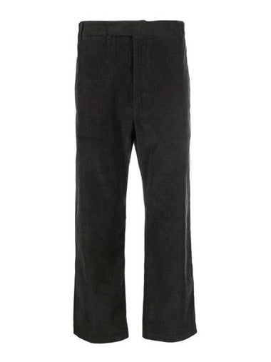 Men's Corduroy Straight Pants Dark Brown - THOM BROWNE - BALAAN 1