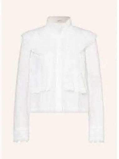 Embroidered ruffle shirt white BS006122A038E20WH 1241348 - ISABEL MARANT - BALAAN 1