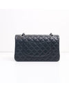 Classic Grained Calfskin Medium Shoulder Bag Black - CHANEL - BALAAN 6