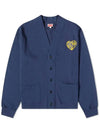 Heart Print Classic Cotton Cardigan Blue - KENZO - BALAAN 2