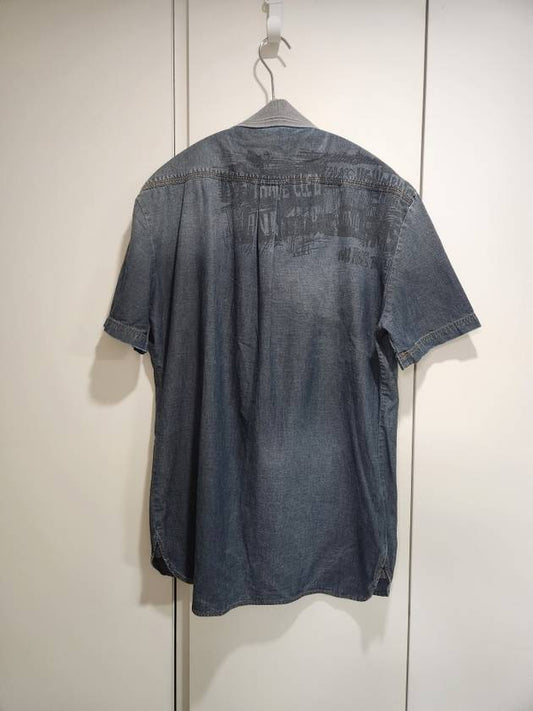 scribble button denim shirt - JOHN GALLIANO - BALAAN 2