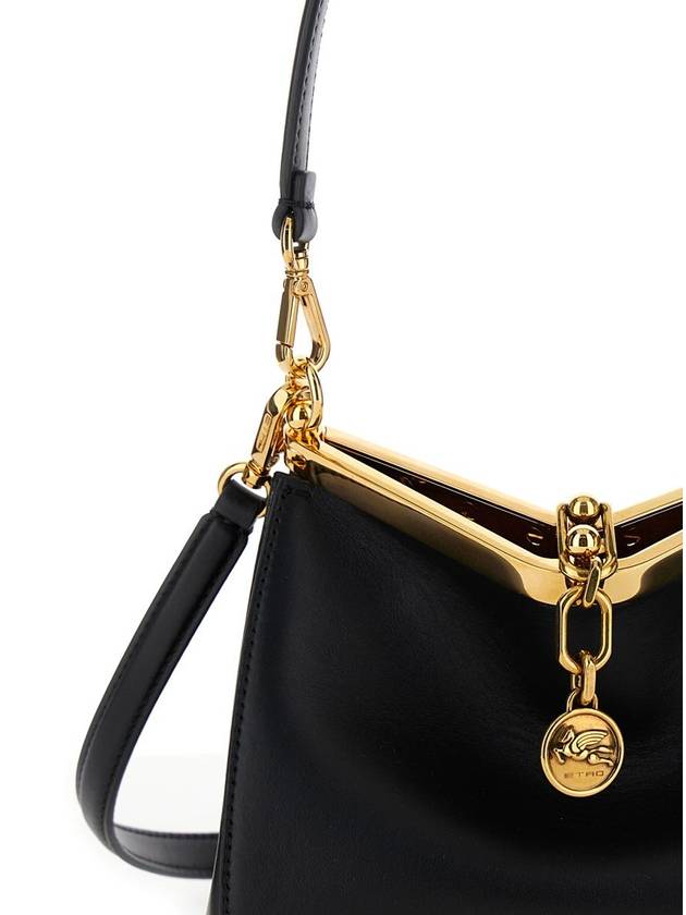 'Small Vela' Black Shoulder Bag With Logo And Pegasus Charm In Leather Woman - ETRO - BALAAN 2