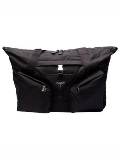 Re-Nylon Leather Travel Tote Bag Black - PRADA - BALAAN 2