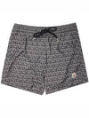 2C00001 597DA S99 All Over Logo Printing Swim Shorts Black Gray Men s Pants TTA - MONCLER - BALAAN 1