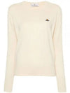 ORB Logo Knit Top White - VIVIENNE WESTWOOD - BALAAN 2