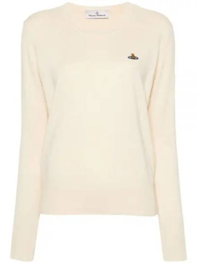 ORB Logo Knit Top White - VIVIENNE WESTWOOD - BALAAN 2