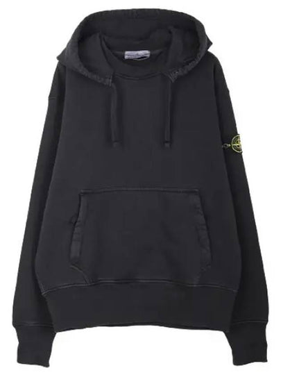 Men's Oversized Cotton Hoodie Black - STONE ISLAND - BALAAN 2