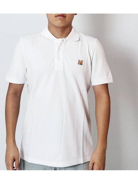 Men s Foxhead Patch Regular Polo LM00208KJ7002 White - MAISON KITSUNE - BALAAN 2