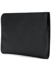 Triangle Logo Saffiano Leather Clutch Black - PRADA - BALAAN 4