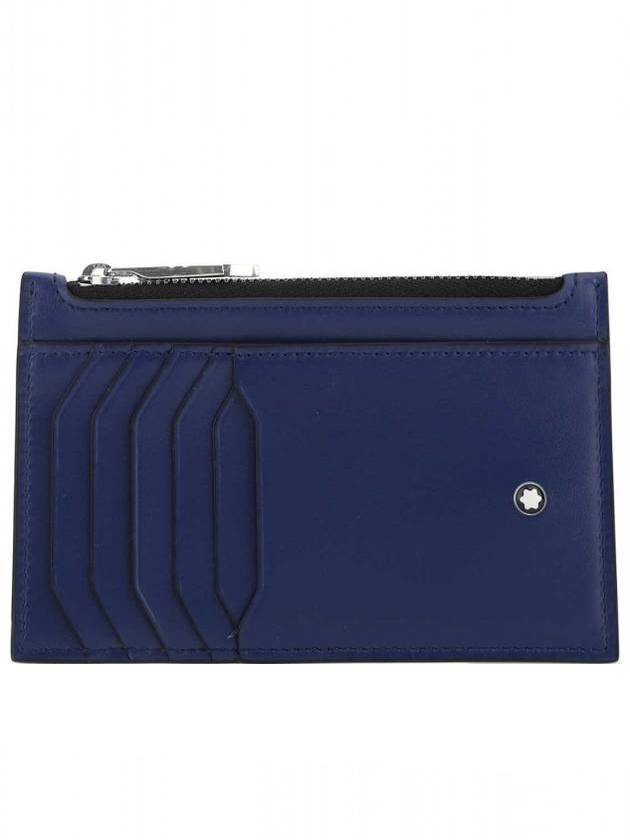 Meistert?ck 8CC Zipper Pocket Card Wallet Blue - MONTBLANC - BALAAN 1