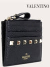 Rockstud Card Wallet Black - VALENTINO - BALAAN 4