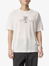 Linen Collar Short Sleeve T-Shirt White - PALM ANGELS - BALAAN 2