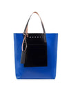 Tribeca Logo Tote Bag Blue Black - MARNI - BALAAN.