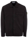 Supima Regular Fit Long Sleeve Shirt Black - STONE ISLAND - BALAAN 2