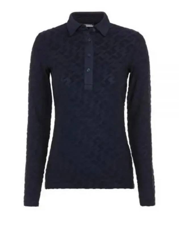 Women's Rosemary Polo Long Sleeve T-Shirt Navy - J.LINDEBERG - BALAAN 2