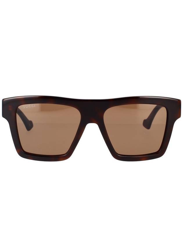 Eyewear Square Frame Sunglasses Havana - GUCCI - BALAAN 1