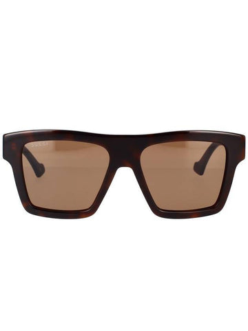 Eyewear Square Frame Sunglasses Havana - GUCCI - BALAAN 1