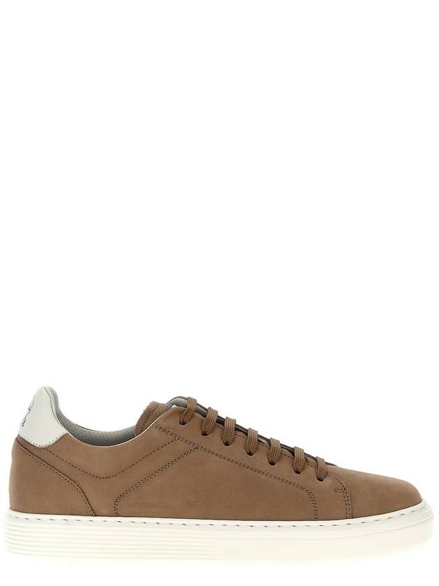 Suede Low Top Sneakers Beige - BRUNELLO CUCINELLI - BALAAN 2