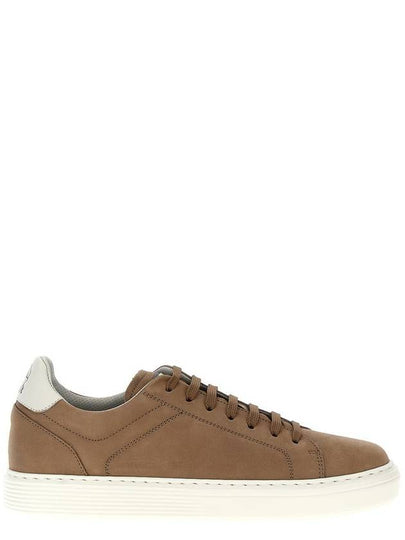 Suede Low Top Sneakers Beige - BRUNELLO CUCINELLI - BALAAN 2