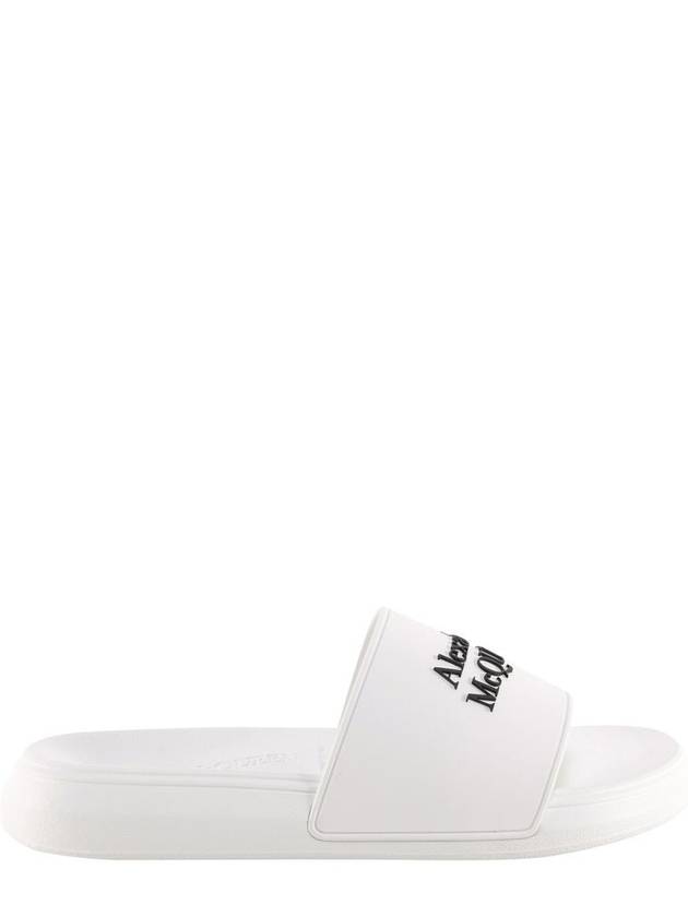 Logo Pool Slippers White - ALEXANDER MCQUEEN - BALAAN 2