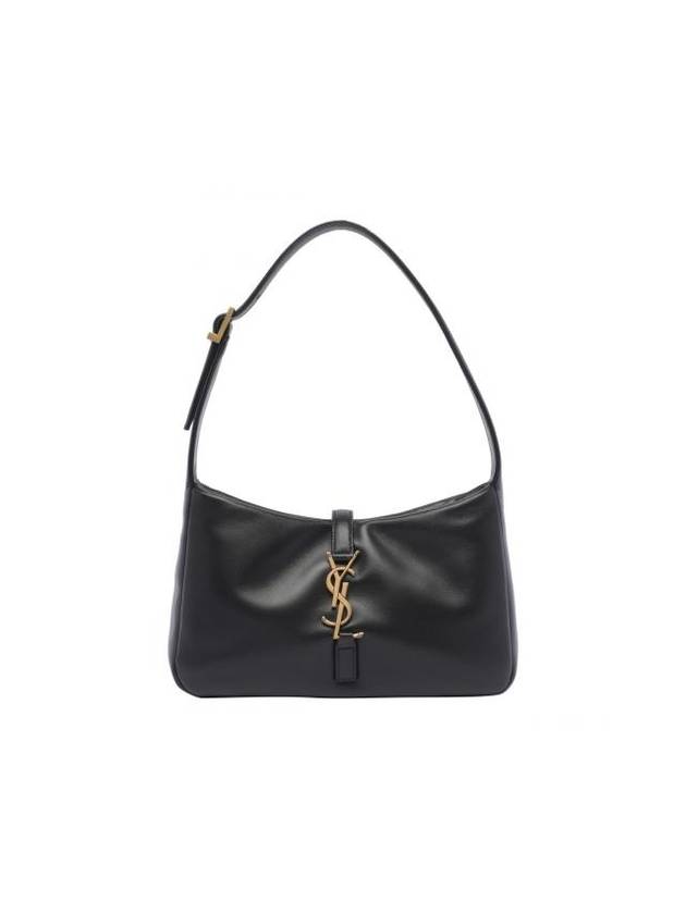 Le 5 A 7 Padded Lambskin Shoulder Bag Black - SAINT LAURENT - BALAAN 1