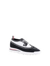 Tech Trompe L'oeil Long Wingtip Low Top Sneakers Black - THOM BROWNE - BALAAN 4