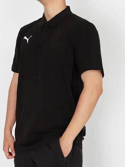 Men's Team Goal Casual Polo Shirt Black - PUMA - BALAAN 2