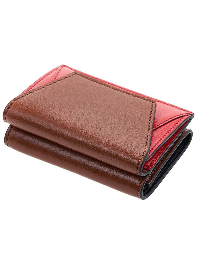 Logo Leather Half Wallet Brown - MARNI - BALAAN 5