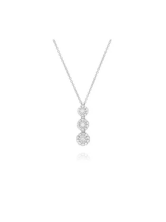 20074586 Margherita three circle 18K white gold necklace - DAMIANI - BALAAN 2