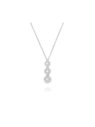 20074586 Margherita three circle 18K white gold necklace - DAMIANI - BALAAN 2