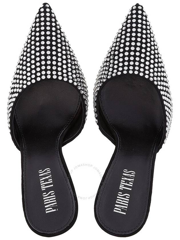 Paris Texas Black Diamond Crystal Embellished Hollywood Mules, Brand Size 37 ( US Size 7 ) - PARIS TEXAS - BALAAN 3