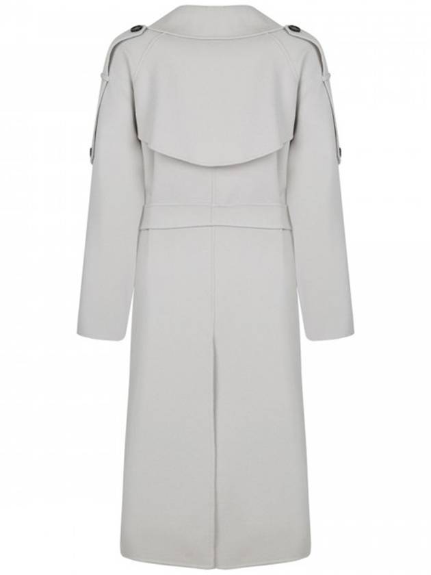 Beato Belt Wool Single Coat Pearl Grey - S MAX MARA - BALAAN 3