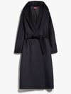 Danton Wool Hooded Single Coat Navy - MAX MARA - BALAAN.