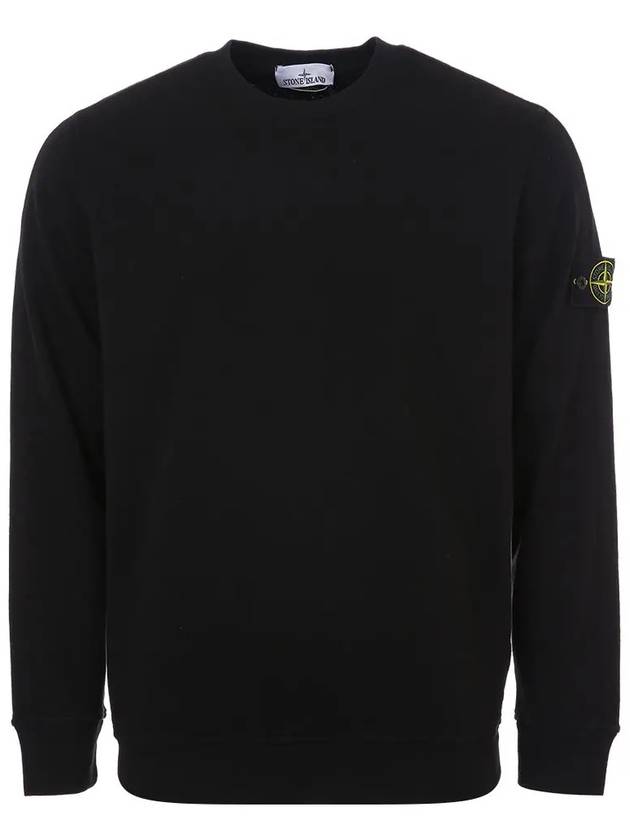 Garment Dyed Malfile Crewneck Sweatshirt Black - STONE ISLAND - BALAAN 3