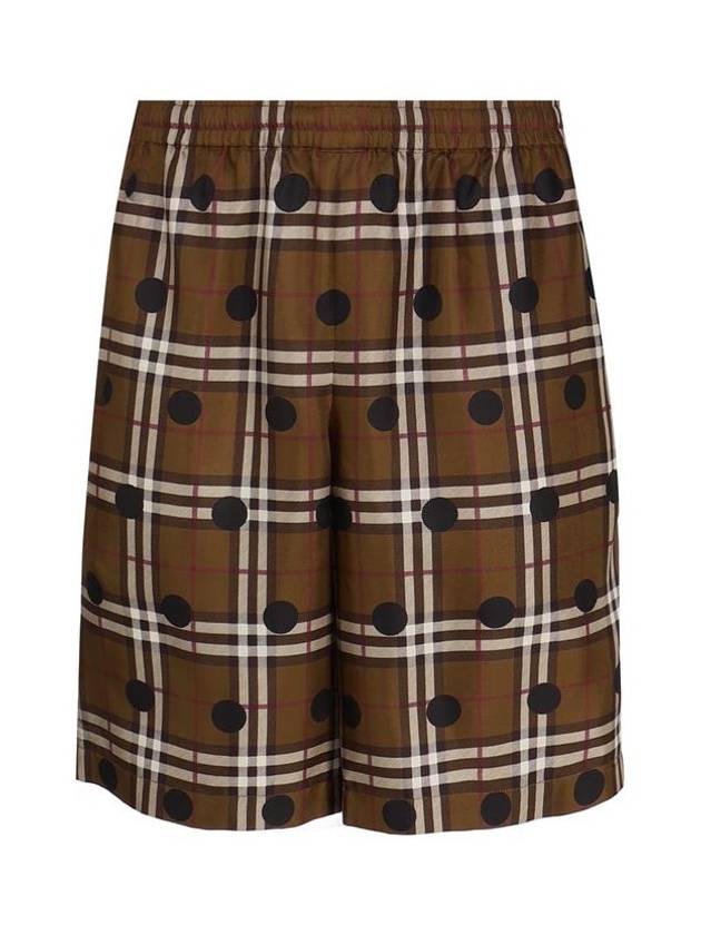 Vintage Check Polka Dot Silk Shorts Brown - BURBERRY - BALAAN 1