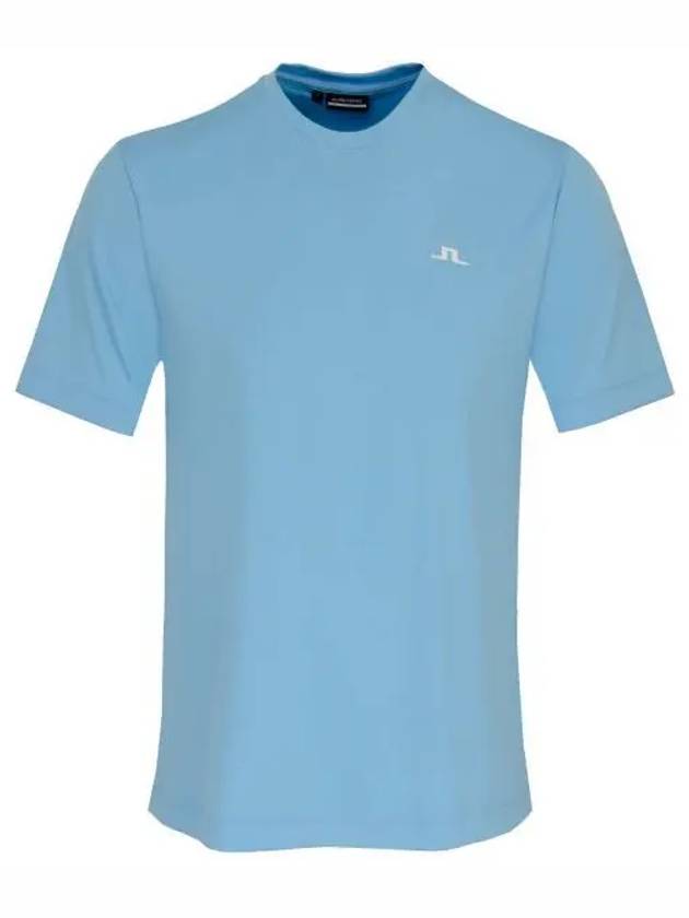 Ade Logo Print Short Sleeve T-Shirt Sky Blue - J.LINDEBERG - BALAAN 2