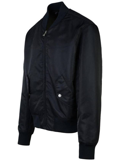 Balmain Dark Blue Polyamide Bomber Jacket - BALMAIN - BALAAN 2