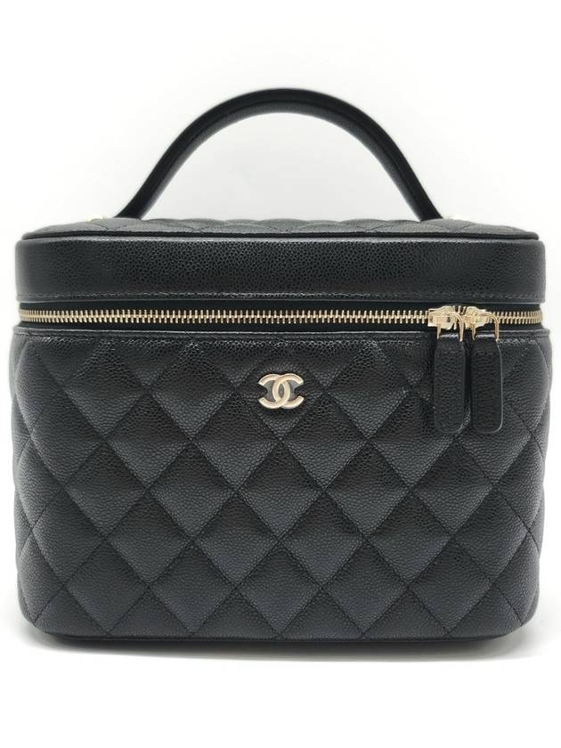 Classic gold CC logo caviar pouch bag black - CHANEL - BALAAN 10