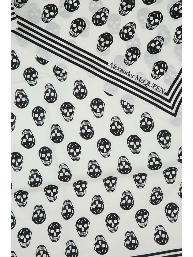 Biker Skull Scarf White - ALEXANDER MCQUEEN - BALAAN 3