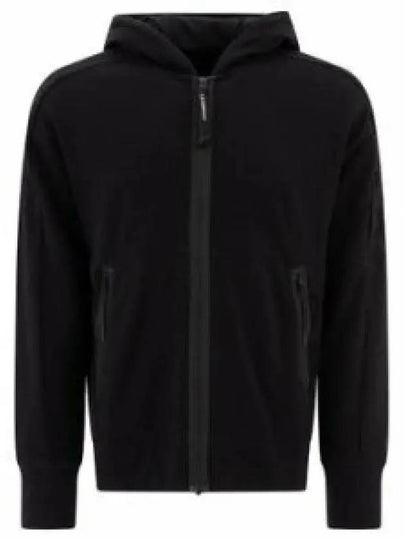 Diagonal Raised Fleece Hooded Jacket Black - CP COMPANY - BALAAN 2