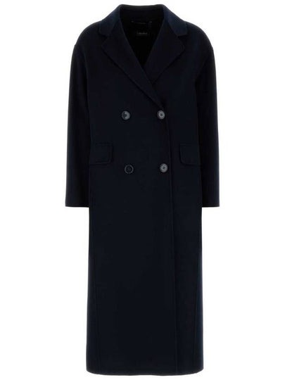 Favola Virgin Wool Double Coat Blue Navy - S MAX MARA - BALAAN 2