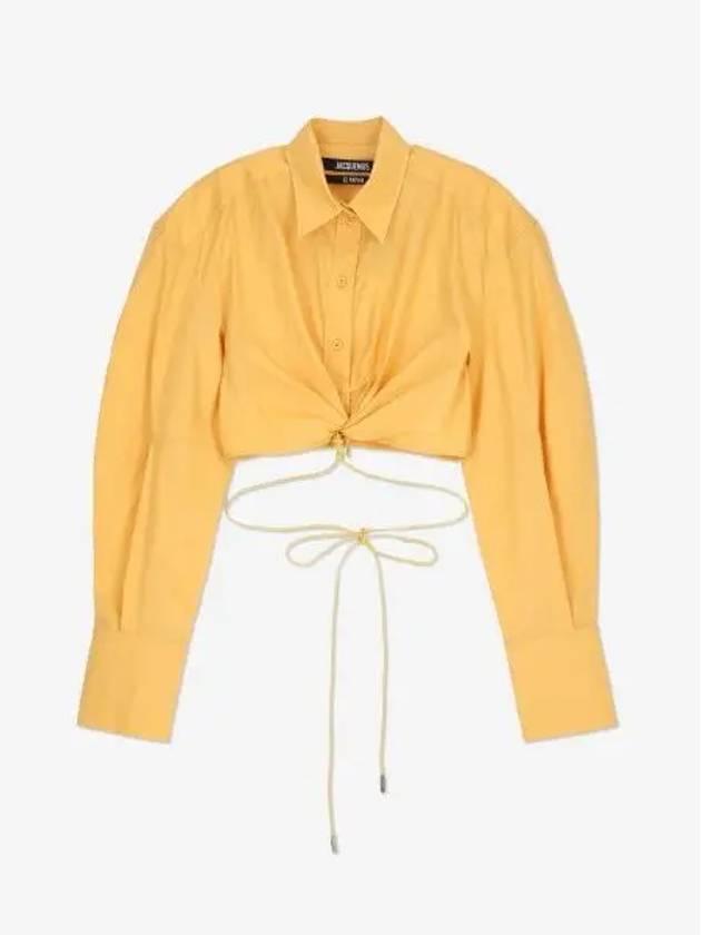 La Chemise Plidao Crop Shirt Light Yellow - JACQUEMUS - BALAAN 2