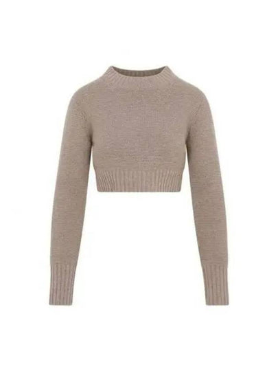 Kaya Crop Cashmere Knit Top Sand - MAX MARA - BALAAN 2