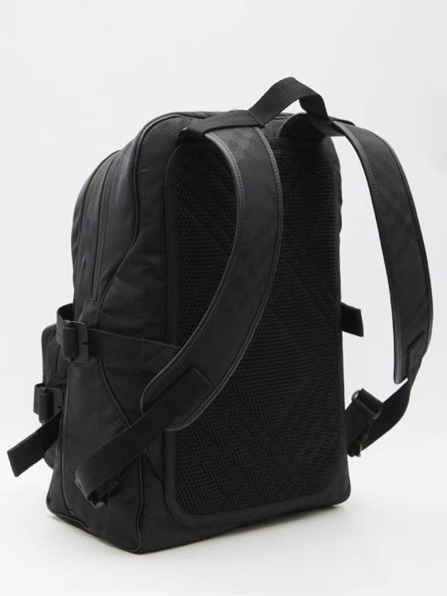 Check Print Jacquard Backpack Black - BURBERRY - BALAAN 3