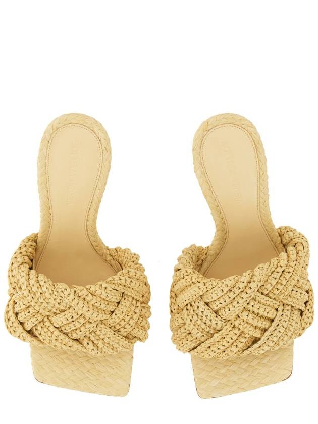 Lido Intrecciato Raffia Mule Beige - BOTTEGA VENETA - BALAAN 5