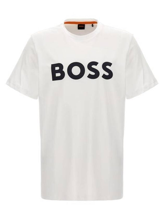 Logo Short Sleeve T-Shirt White - HUGO BOSS - BALAAN 1