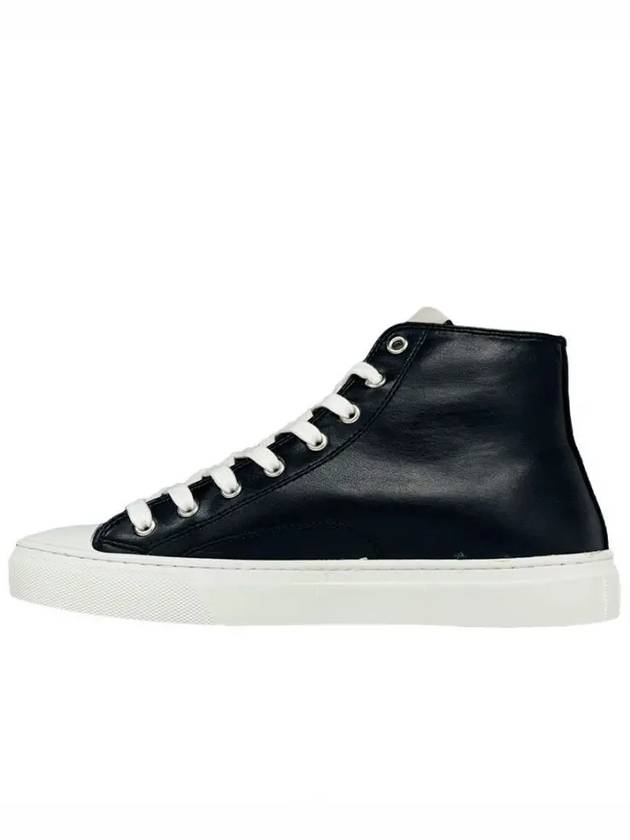 Plimsoll Eco Leather High Top Sneakers Black - VIVIENNE WESTWOOD - BALAAN 3